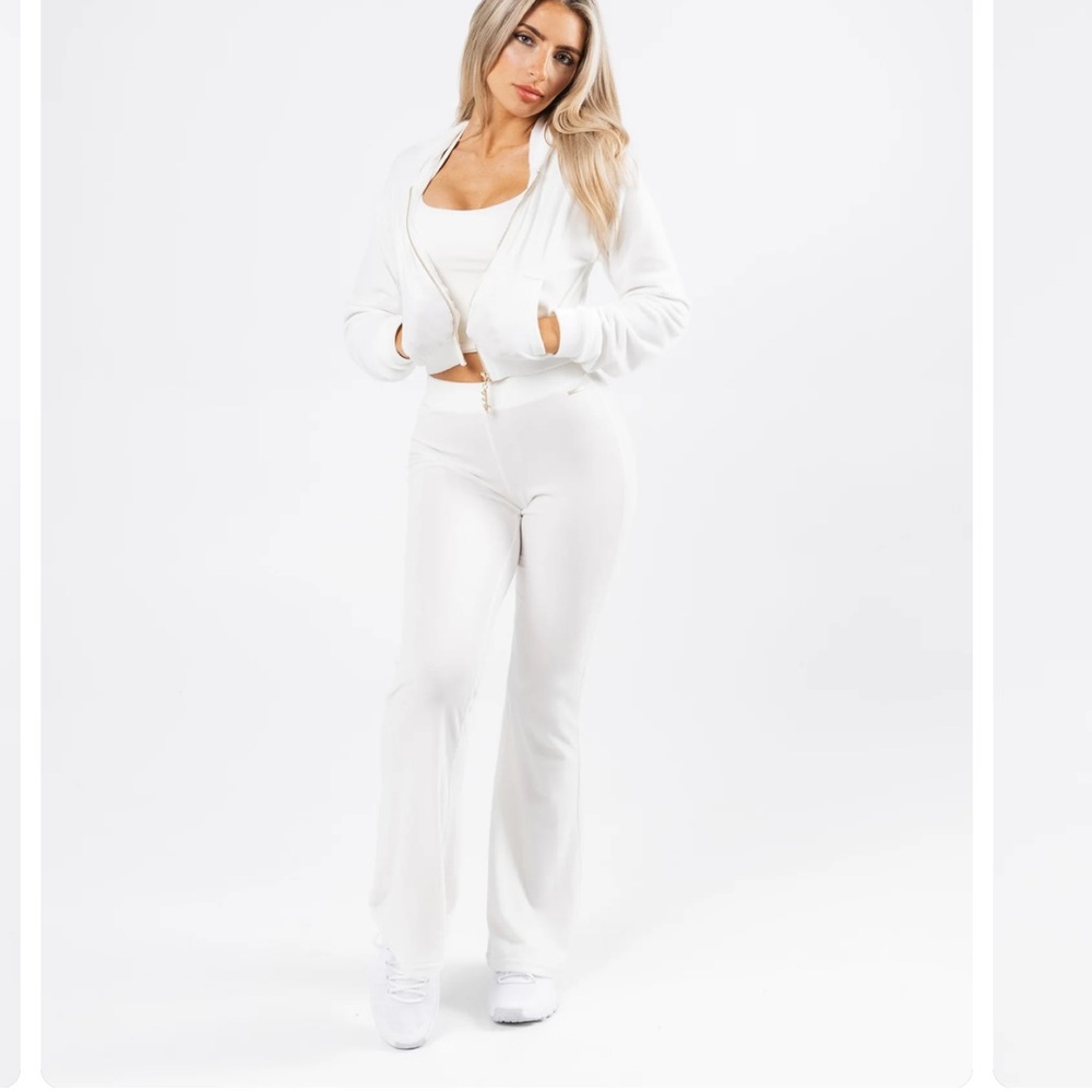 Alphalete Velour White Jumpsuit